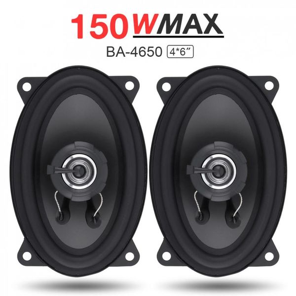 

1pair 4x6 inch 2 way 150w car speaker automobile car hifi audio full range frequency coaxial speaker auto high pitch loudspeaker