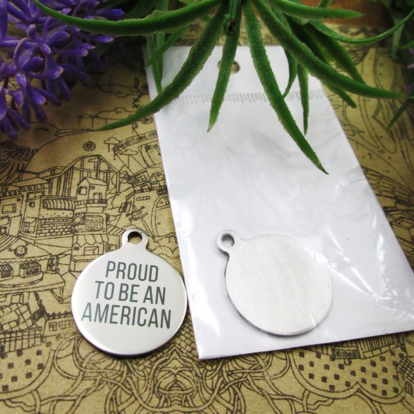 

40pcs--"proud to be an american"stainless steel charms more style for choosing diy charms pendants for necklace, Bronze;silver