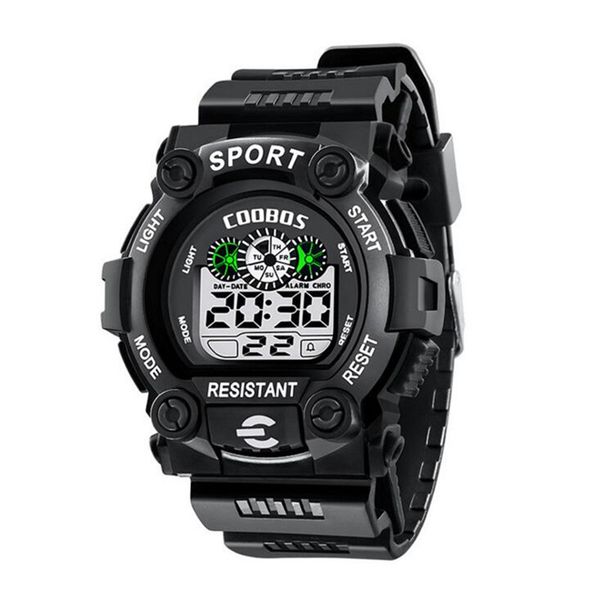 

fashion sport watch led digital wristwatches waterproof military clock children students luminous alarm calendar watches boy girl gift watch, Slivery;brown