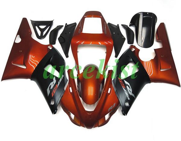 

4 gifts new abs motorcycle full fairings kits fit for yamaha yzf r1 1998 1999 98 99 body set custom orange black