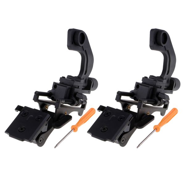 

2xnight vision goggles holder for psv-14 metal fast mich helmet, Black