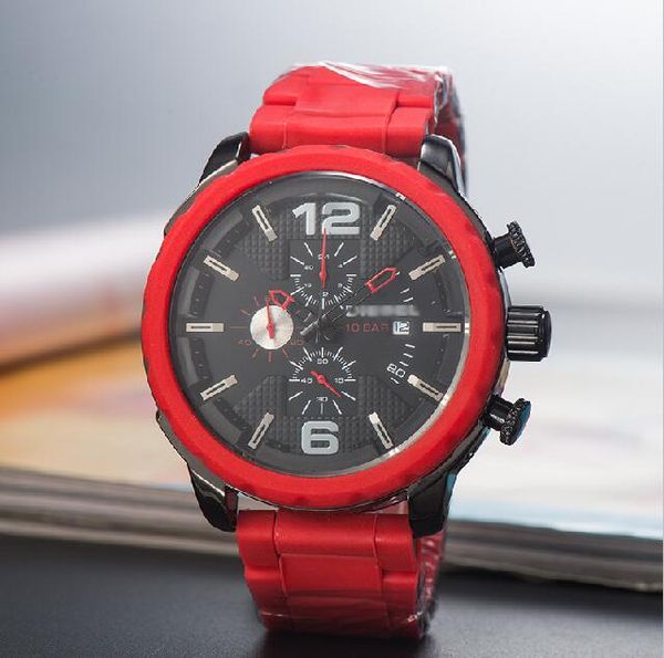 

Мужские роскошные часы Марка умирает часы Модные красные ремни полнофункциональ