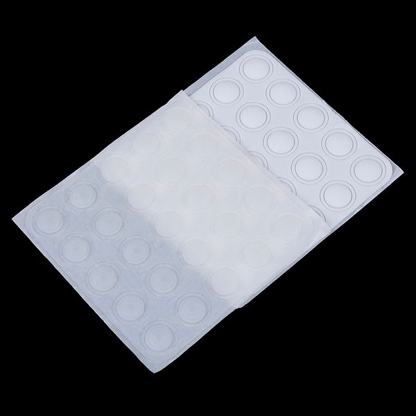 

25 pcs/sheet transparante nail sticker gel nail art display adhesive silicone paster label manicure tool