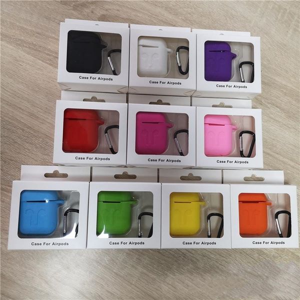 2 in 1 für Apple Airpods Pro Hüllen Silikon Soft Ultra Thin Protector Airpod Cover Earpod Case Anti-Drop mit Haken Kopfhörer Zubehör