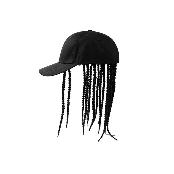 

dreadlocks wig and hat in one hip hop hat with dirty braid street personality imp fun interaction fashion accessorie, Black