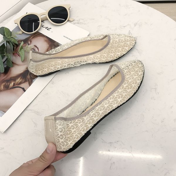 

2020 summer gauze shoes lace breathable women's shoes 33 34 41 42, Black