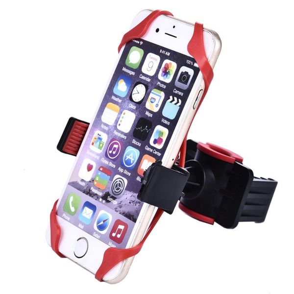 

motorcycle handlebar bike mobile cell phone mount holder support bicycle silicone x-grip phone stand for smartphone gps