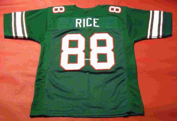 

retro #88 jerry rice custom mississippi valley state delta devils jersey green mens stitching college size s-5xl football jerseys ncaa, Black;red