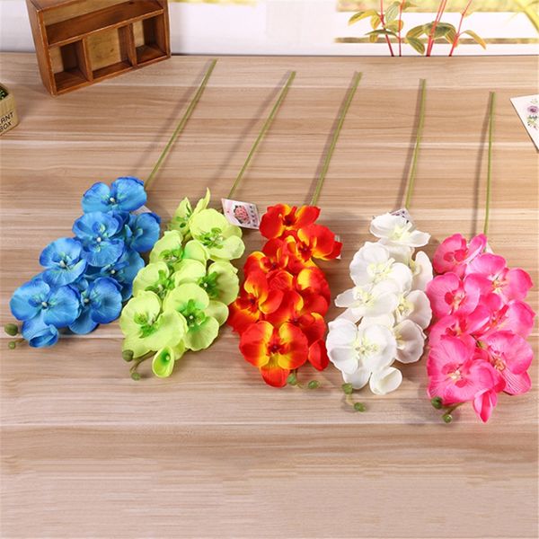 

1pc fashion orchid artificial flowers diy artificial butterfly orchid silk flower bouquet phalaenopsis wedding home decoration other festive