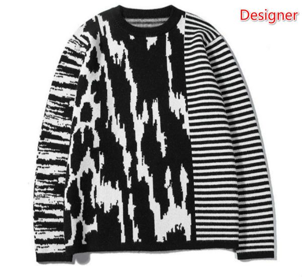 

19fw designer men sweaters brand long sleeve shirts fashion with letter embroidery luxury striped sweatershirts size -2xl, White;black