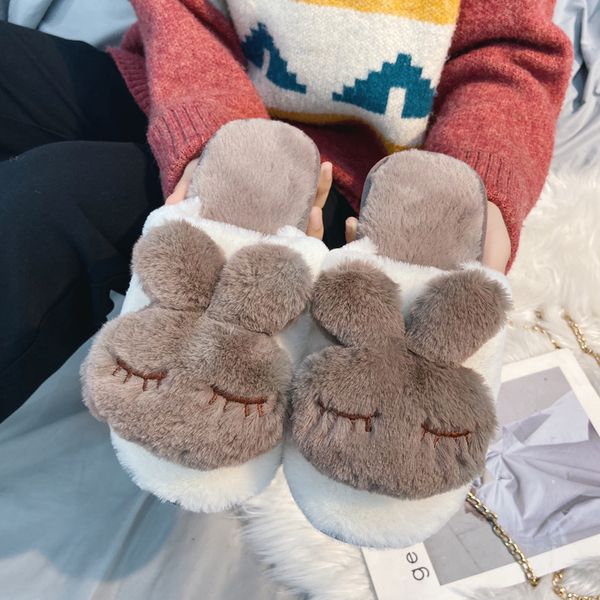 

nice autumn winter women slippers flat heels plush shoes woman for dorm comfortable female casual indoor loafer, Black