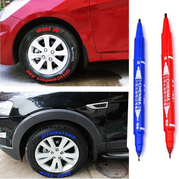 

10pcs colorful waterproof pen car tyre tire tread cd metal permanent paint markers graffiti oily marker pen marcador stationery