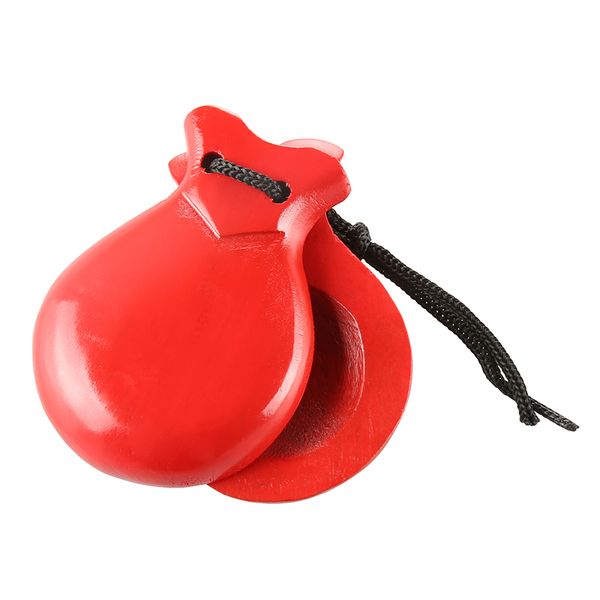 

shiny red spanish flamenco/ flamingo spanish dance wood castanets