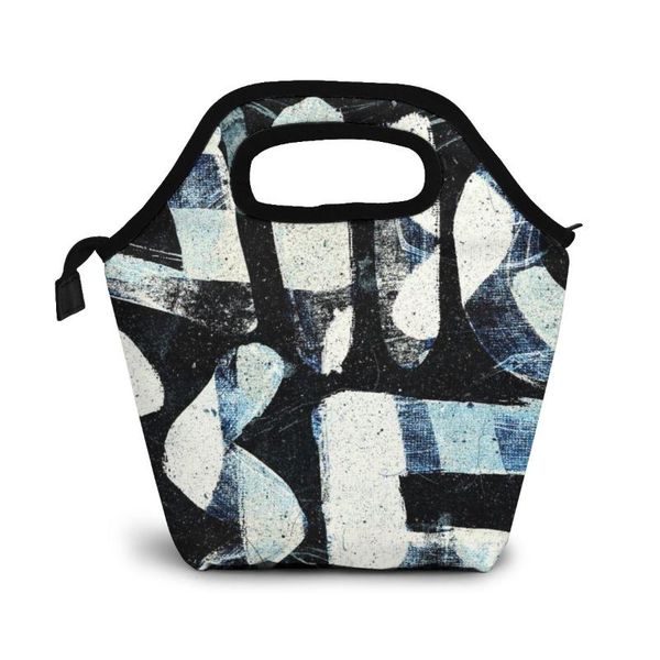 

pattern number 823 lunch bag boxes bags portable insulated picnic box for women men, Blue;pink