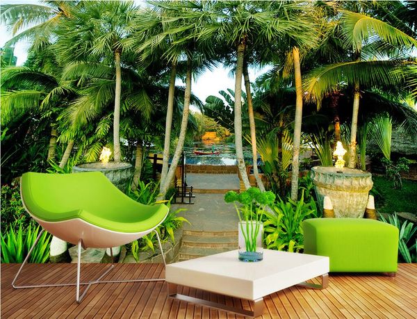 

wdbh 3d wallpaper custom p coconut tree maldives landscape tv background living room home decor 3d wall murals wallpaper for walls 3 d