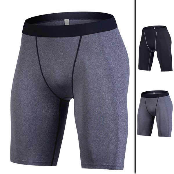 

mens gym training shorts running shorts men sportsclothing fitness workout running grid quick-drying compression athletic, Black;blue
