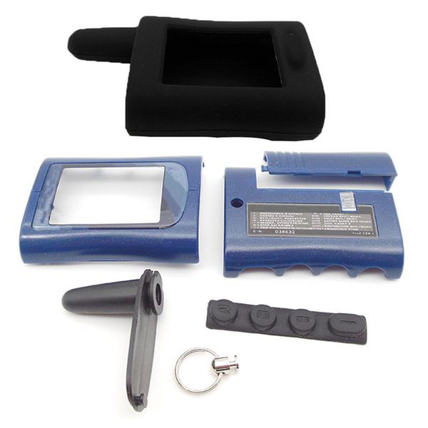 

russian version ma case keychain +silicone case for scher khan magicar a b lcd remote two way car alarm system ing