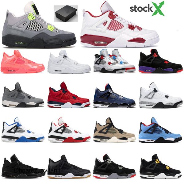 

stockx mens 4s basketball shoes 4 platform designer what the se 95s ne black cat white cement punch sports sneakers 73390s44 74270s86