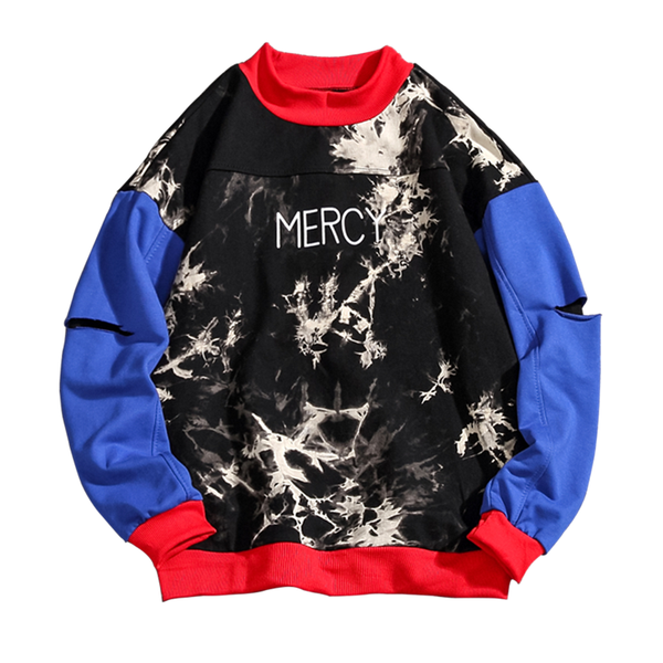 

autumn люди тавра фуфайки камуфлирование вскользь пуловер crewneck толстовка мода личность hole лоскутная, Black
