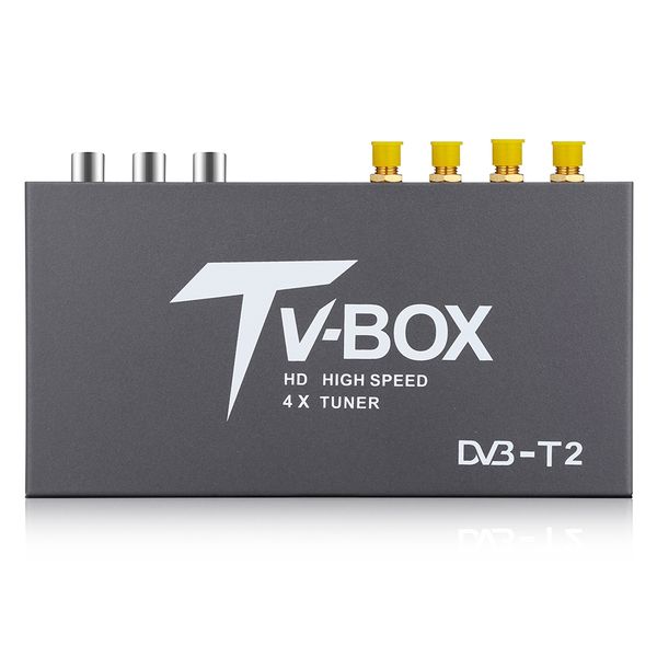 T339 carro HD DVB - T2 Móvel Digital TV Caixa Receptor 4x Tuner alta velocidade