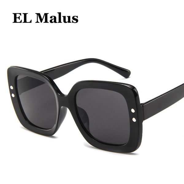 

el malus]new square frame sunglasses women female brand tan blue lens vintage sun glasses, White;black