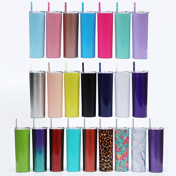 

20oz тощий с соломенным цветом изоляции чашка прямые тела чашка из нержавеющей стали двухслойных вакуумного растяжения внутреннего