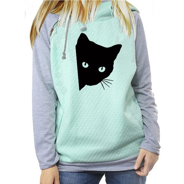 2019 Cat Lover Cat Head Print Women Sweatshirt Valentine Cat Sweater Cat Lover Gift Cat Hoodie Pullover Hoodie Cat | Etsy