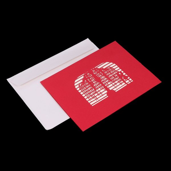 

3d willow greeting card up hollow out birthday postcard valentines' day card d08d