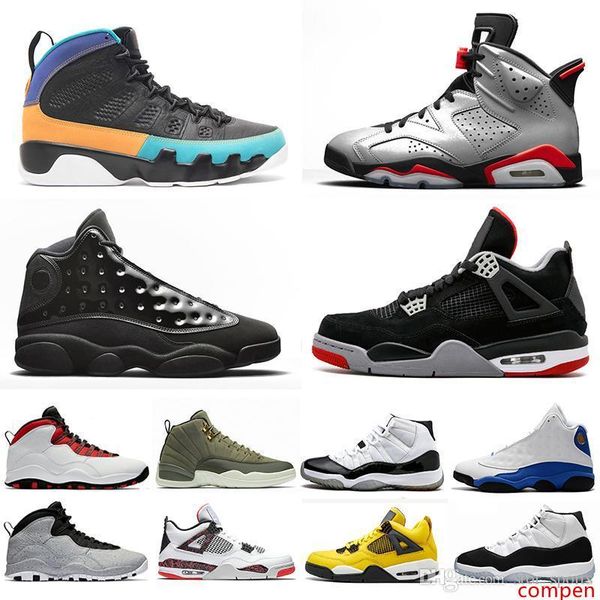 

2019 bred reflective 6s 12s gym red men women basketball shoes tinker 9s 11s cap and gown concord 13s mens sports sneakers 36-47