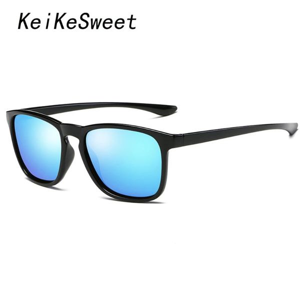 

keikesweet polarized sports outdoor fishing sunglasses men rays uv400 fashion blue lens r sun glasses male eyewear, White;black