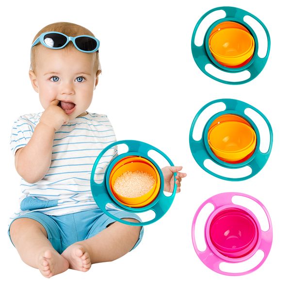 

magic bowl 360 rotate spill-proof infants toddler baby kids training feeding bowl practice feeding spill no spill