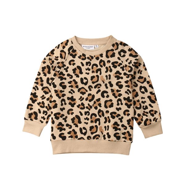 

emmababy toddler kid baby girl leopard long sleeve sweatshirt coat, Black