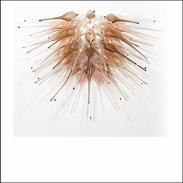 

modern art deco mouth blown glass chandelier lightings creative murano style blown glass chain pendant lamps for foyer decor