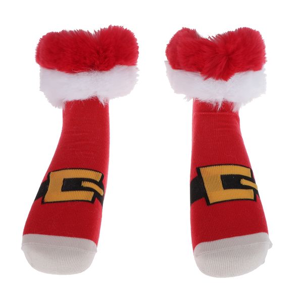 

kids slipper socks soft warm christmas stockings winter child toddler socks, Black;white