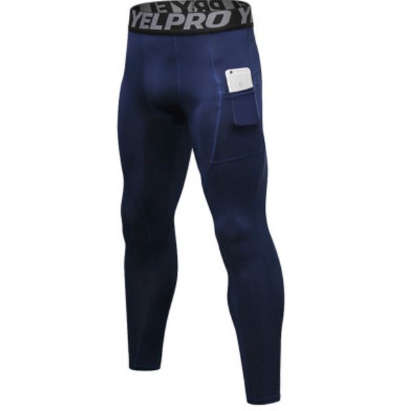 

mens designer jogger mens fitness trousers with pockets pro running training sports stretch sweat quick-drying tight pants quality, Black