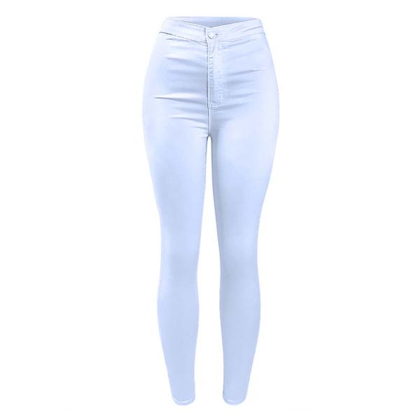 

Women`s High Waist White Basic Casual Fashion Stretch Skinny Denim Jean Pants Trousers Jeans For Women, Blue
