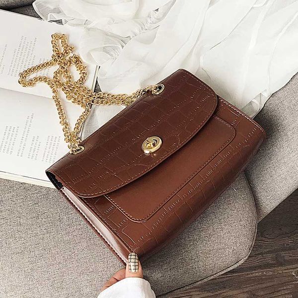 

европейский ретро крокодил pattern женского big bag 2020 кожи нового качества женщин конструктор сумка цепь плечо сумка