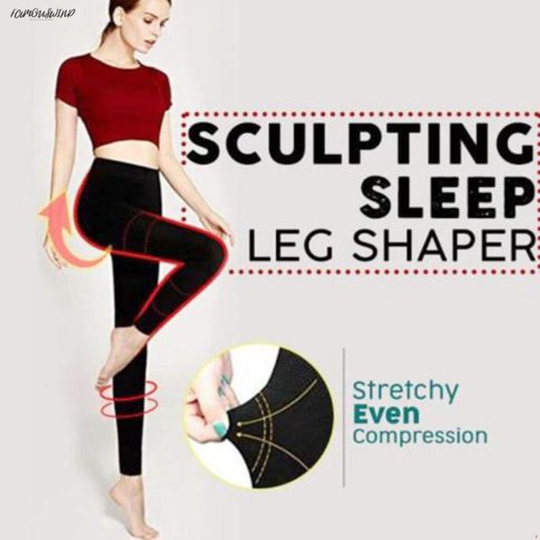 

sleep sculpting leg shaper pants socks women body shaper solid panties slimming leg legging hip up control makeup tools, Black;white