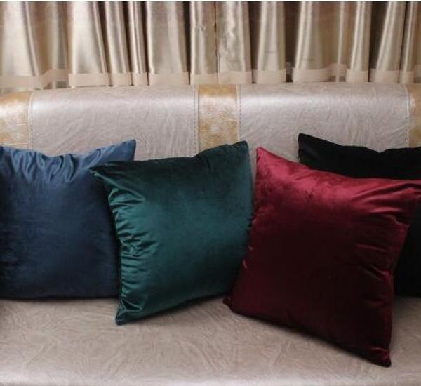 Comfortable Solid Colors Luxury Velvet Cushion Cover Custom Size