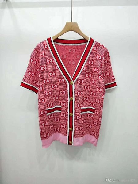 

509 бесплатная доставка 2019 летняя женская одежда кардиган тонкий короткий рукав круглый вырез письмо мода женская одежда цянь, White;black