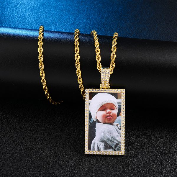 

ustom p geometric medallions necklace & pendant with tennis chain gold silver color cubic zircon men's hip hop jewellery
