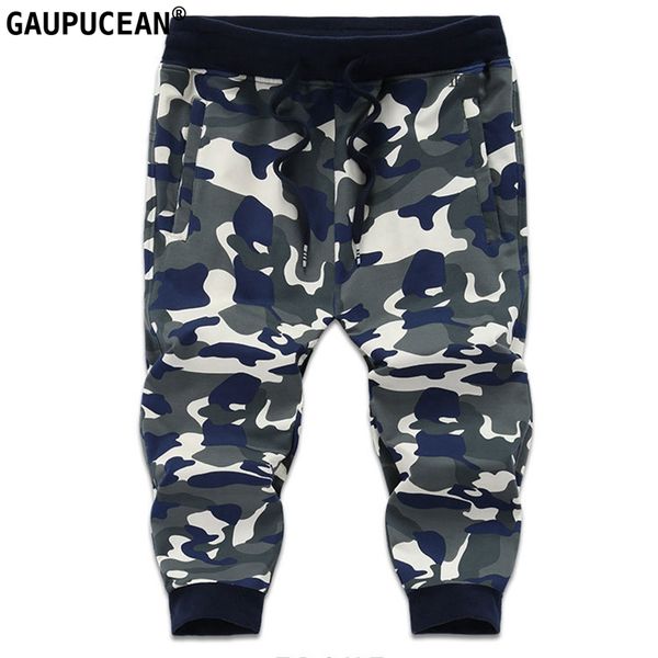 

camouflage big size -8xl knee length man short pants cotton male pockets elastic string waist white casual men shorts, White;black