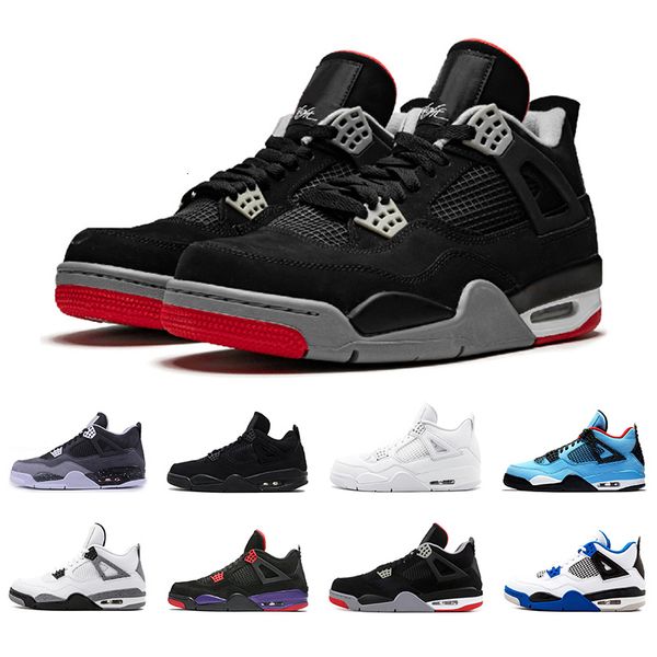 

4 cool grey 4s basketball shoes breathe men running shoe black cat new bred mens trainers sports sneakers