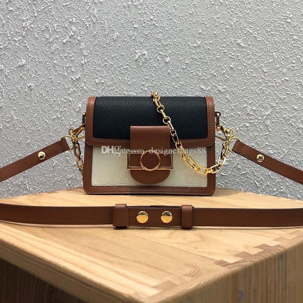 

2019 brand fashion luxury designer bags senior contrast color messenger bag designer crossbody bag detachable shoulder strap large capacity