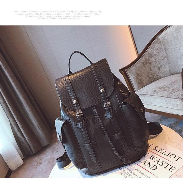 

2019 41379 men's and women's large travel backpack men's shoulder portable backpack leather large storage bag