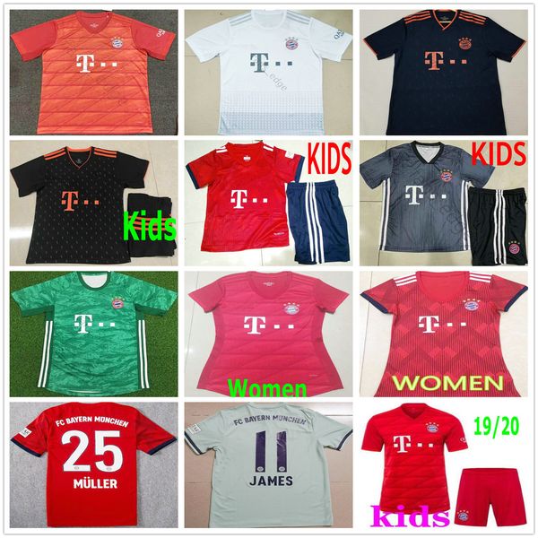 

19 20 bayern munich pavard soccer jersey lewandowski muller hernandez kimmich custom uniforms away third men woman kids kit football shirts, Black;yellow