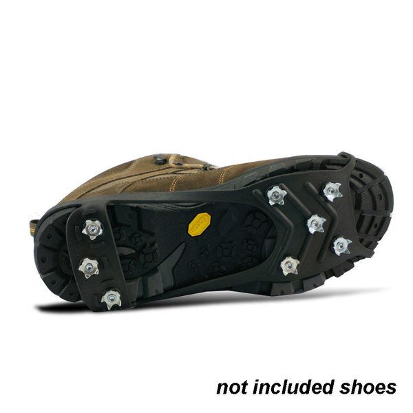 

teeth traction cleats anti-slip ice gripper outdoor climbing overshoe hiking crampons spikes, Black;blue