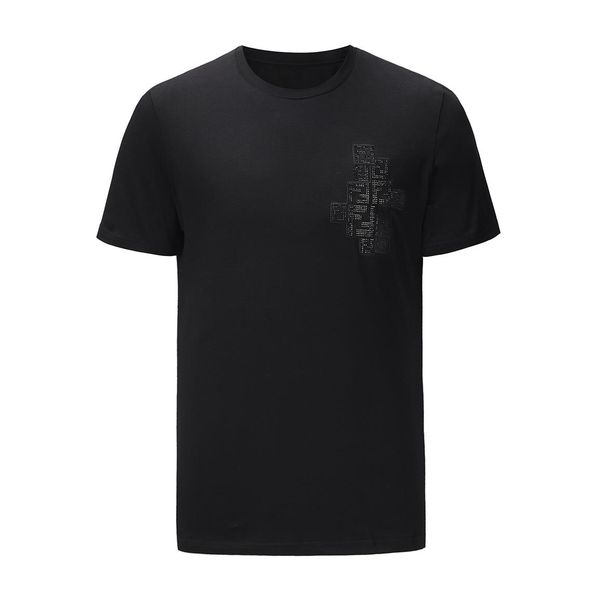 

20ss monogram letter geometric printed fashion t-shirt summer breathable tee casual simple men women street short sleeve tx44, White;black