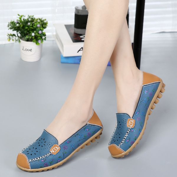 

fashion women flats spring autumn shoes women soft comfortable female flat casual colorful shoes flowers, Black