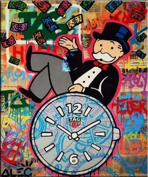 

alec monopoly oil painting on canvas graffiti art wall decor tag heuer home decor handpainted & hd print wall art canvas pictures 191028
